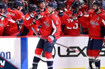Capitals' Chychrun blasts home one-timer while falling to extend lead