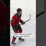 After Edvinsson interferes with Brady Tkachuk, they have a very spirited conversation in the box 😳