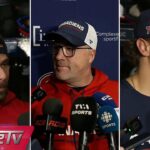 Carrier, Robidas + Bolduc address the media at practice | LIVE PRESS CONFERENCES