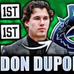 ANOTHER FRANCHISE PROSPECT IS A FAN OF THE VANCOUVER CANUCKS: 2027 1ST OVERALL PICK LANDON DUPONT
