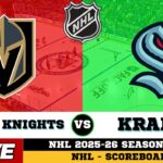 🔴LIVE : Seattle Kraken Vs Vegas Golden Knights | NHL 2026 | NHL Live SCOREBOARD