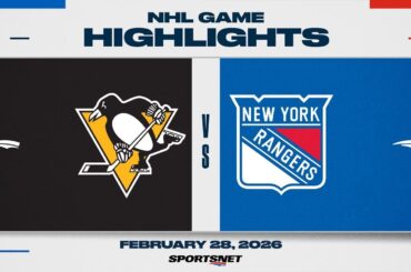 NHL Highlights | Penguins vs. Rangers - February 28, 2026