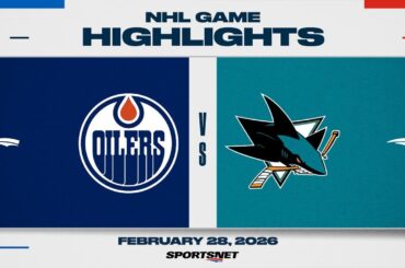 NHL Highlights | Oilers vs. Sharks - February 28, 2026