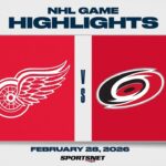 NHL Highlights | Red Wings vs. Hurricanes - February 28, 2026