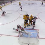 Connor Clifton scores a goal against the New Jersey Devils