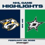 NHL Highlights | Predators vs. Stars - February 28, 2026