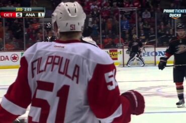 Brendan Smith vs Bobby Ryan fight Mar 22 2013 Detroit Red Wings vs Anaheim Ducks NHL Hockey