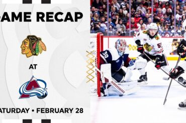 Blackhawks at Avalanche Game Highlights | 2.28.26
