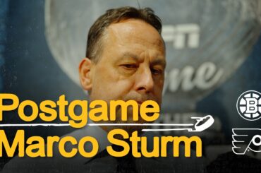 Marco Sturm talks after 3-1 L @ PHI
