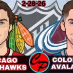 CHICAGO BLACKHAWKS COLORADO AVALANCHE NHL HOCKEY LIVE GAME CAST & AUDIO