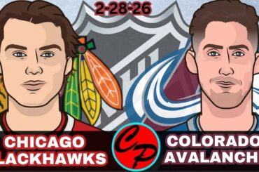CHICAGO BLACKHAWKS COLORADO AVALANCHE NHL HOCKEY LIVE GAME CAST & AUDIO