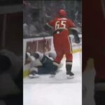 Trouba with a huge hit on Ryan Leonard. 🤯 🎥: X/Victoryplustv