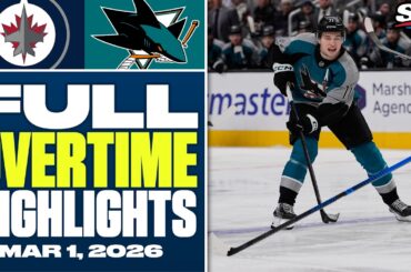 Winnipeg Jets at San Jose Sharks | FULL Overtime Highlights - March 1, 2026