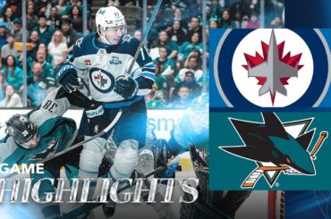 San Jose Sharks vs. Winnipeg Jets - Game Highlights
