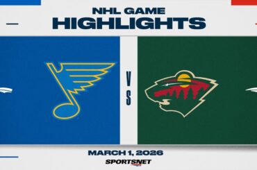 NHL Highlights | Blues vs. Wild - March 1, 2026