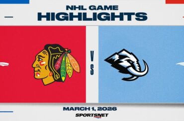 NHL Highlights | Blackhawks vs. Mammoth - March 1, 2026