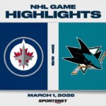 NHL Highlights | Jets vs. Sharks - March 1,2026