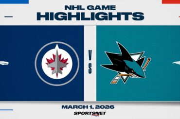 NHL Highlights | Jets vs. Sharks - March 1,2026