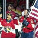 Matthew Tkachuk honored by Panthers fans for USA Gold Medal