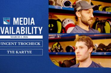 NYR vs CBJ: Vincent Trocheck & Tye Kartye Pregame Media Availability | March 2, 2026