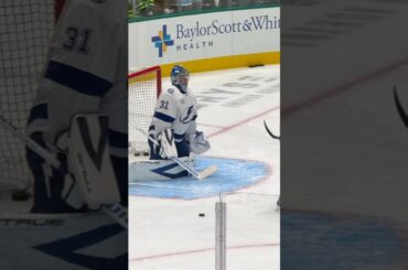 Last Puck is always a favorite drill #goaliegesrsnob #tampabaylightning #truegoalie #jonasjohansson