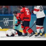 Kevin Fiala stretchered off vs Canada