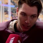 Elvis Merzlikins pēc uzvaras pret Vāciju (3:1)