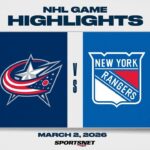 NHL Highlights | Blue Jackets vs. Rangers - March 2, 2026