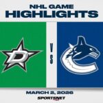 NHL Highlights | Stars vs. Canucks - March 2, 2026