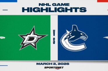 NHL Highlights | Stars vs. Canucks - March 2, 2026