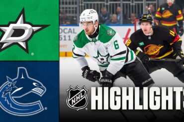 Stars vs. Canucks | NHL Highlights | March 02, 2026