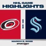 NHL Highlights | Hurricanes vs. Kraken - March 2, 2026