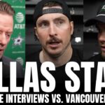 Matt Duchene, Lian Bichsel, Adam Erne & Glen Gulutzan Recap Dallas Stars 6-1 Blowout vs. Vancouver