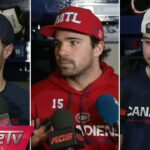 Slafkovsky, Suzuki + Newhook address the media at practice | LIVE PRESS CONFERENCES