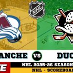 🔴LIVE : Colorado Avalanche Vs Anaheim Ducks | NHL 2026 | NHL Live SCOREBOARD