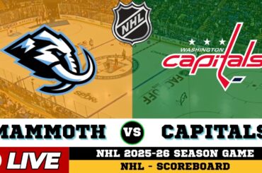 🔴LIVE : Utah Mammoth Vs Washington Capitals | NHL 2026 | NHL Live SCOREBOARD