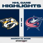 NHL Highlights | Predators vs. Blue Jackets - March 3, 2026