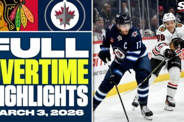 Chicago Blackhawks at Winnipeg Jets | FULL Overtime Highlights - March 3, 2026