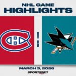 NHL Highlights | Canadiens vs. Sharks - March 3, 2026