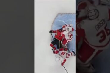 Don’t come in John Gibson’s crease without an invitation 😂