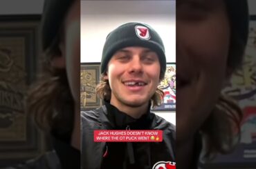 Jack Hughes has NO IDEA where the Golden Goal puck is!