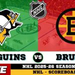 🔴LIVE : Pittsburgh Penguins Vs Boston Bruins | NHL 2026 | NHL Live SCOREBOARD