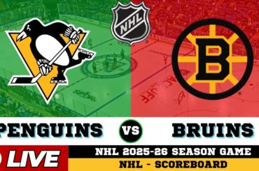 🔴LIVE : Pittsburgh Penguins Vs Boston Bruins | NHL 2026 | NHL Live SCOREBOARD