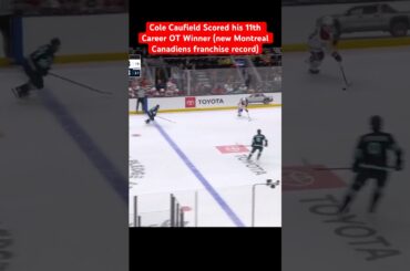 Cole Caufield Scored his 11th Career OT Winner (new Montreal Canadiens franchise record)
