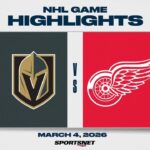 NHL Highlights | Golden Knights vs. Red Wings - March 4, 2026