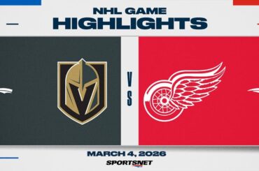 NHL Highlights | Golden Knights vs. Red Wings - March 4, 2026