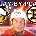 Penguins vs Bruins LIVE | NHL Playoff Race | Full Game Play-By-Play & Reaction