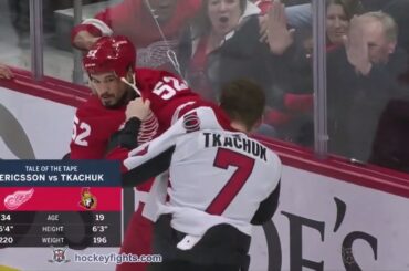 Brady Tkachuk vs Jonathan Ericsson Feb 14, 2019