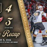 HIGHLIGHTS | Vegas Golden Knights 4, Detroit Red Wings 3, OT | March 4, 2026