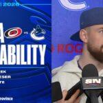 Filip Hronek, Brock Boeser & Adam Foote Pre-Game Media | Canucks vs. Hurricanes (Mar 4, 2026)